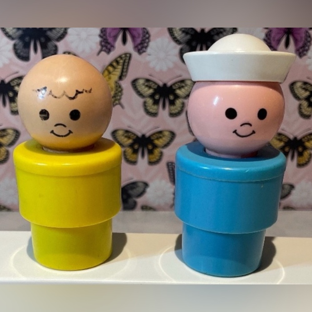 FISHER-PRICE- Vintage Jumbo Little People- Figures/Bath Toys -1974